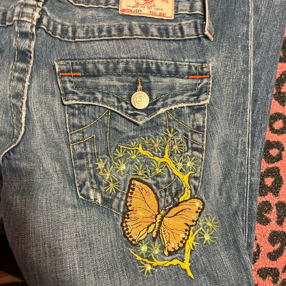 Vintage True Religion Embroidery Butterfly bootcut jeans - Picture 3 of 9